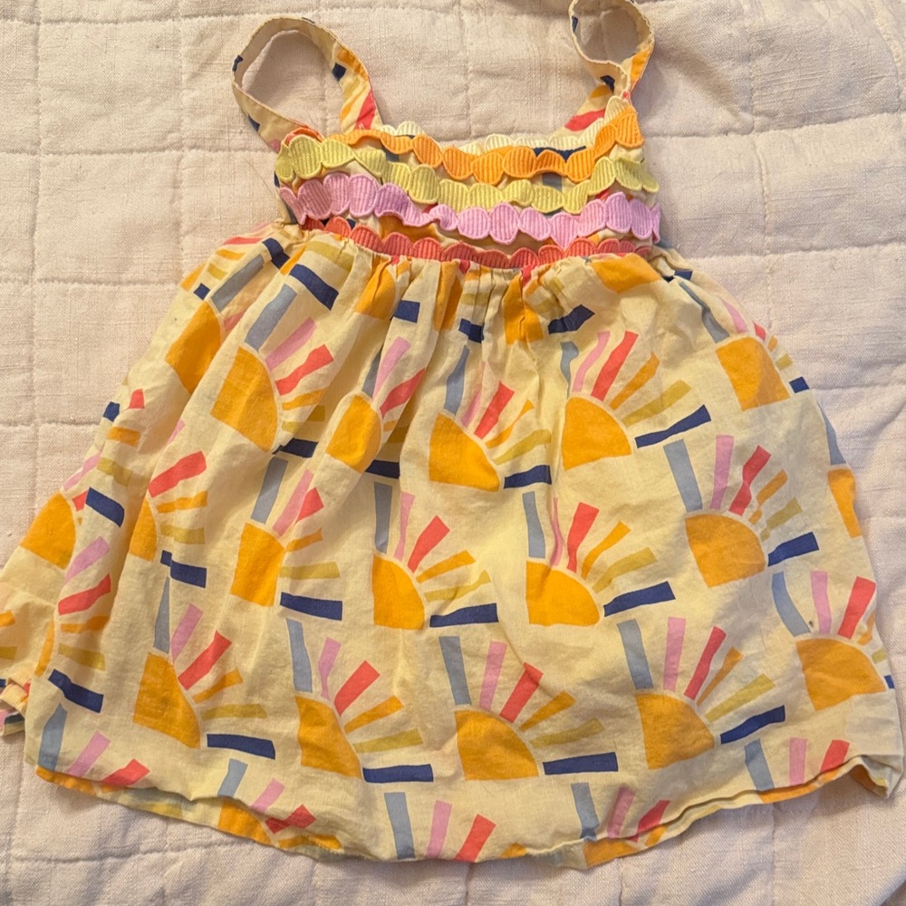 Hanna Andersson Yellow and Pink Kids Dress